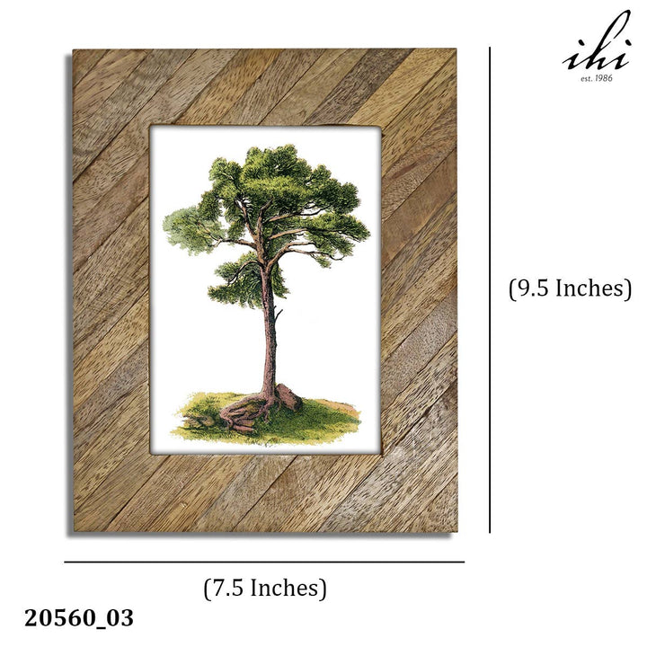 Striped Multi - Wood Photo Frames, assorted 3 , price of each - The Collective Park City