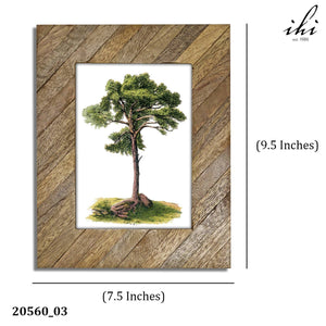 Striped Multi - Wood Photo Frames, assorted 3 , price of each - The Collective Park City