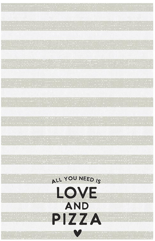 Striped Tea Towel / Love and Pizza - The Collective Park City