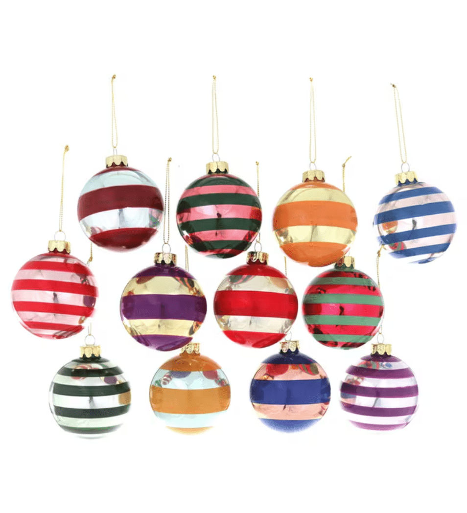 Stripey Bauble Ornament - The Collective Park City