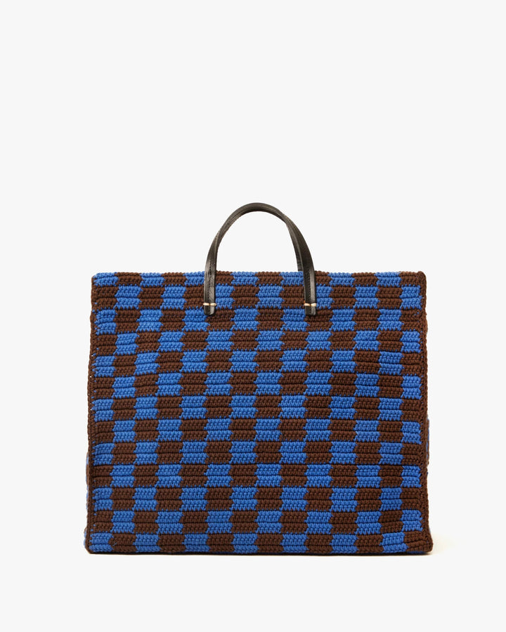 Summer Simple Tote - Blue &amp; Chocolate - The Collective Park City
