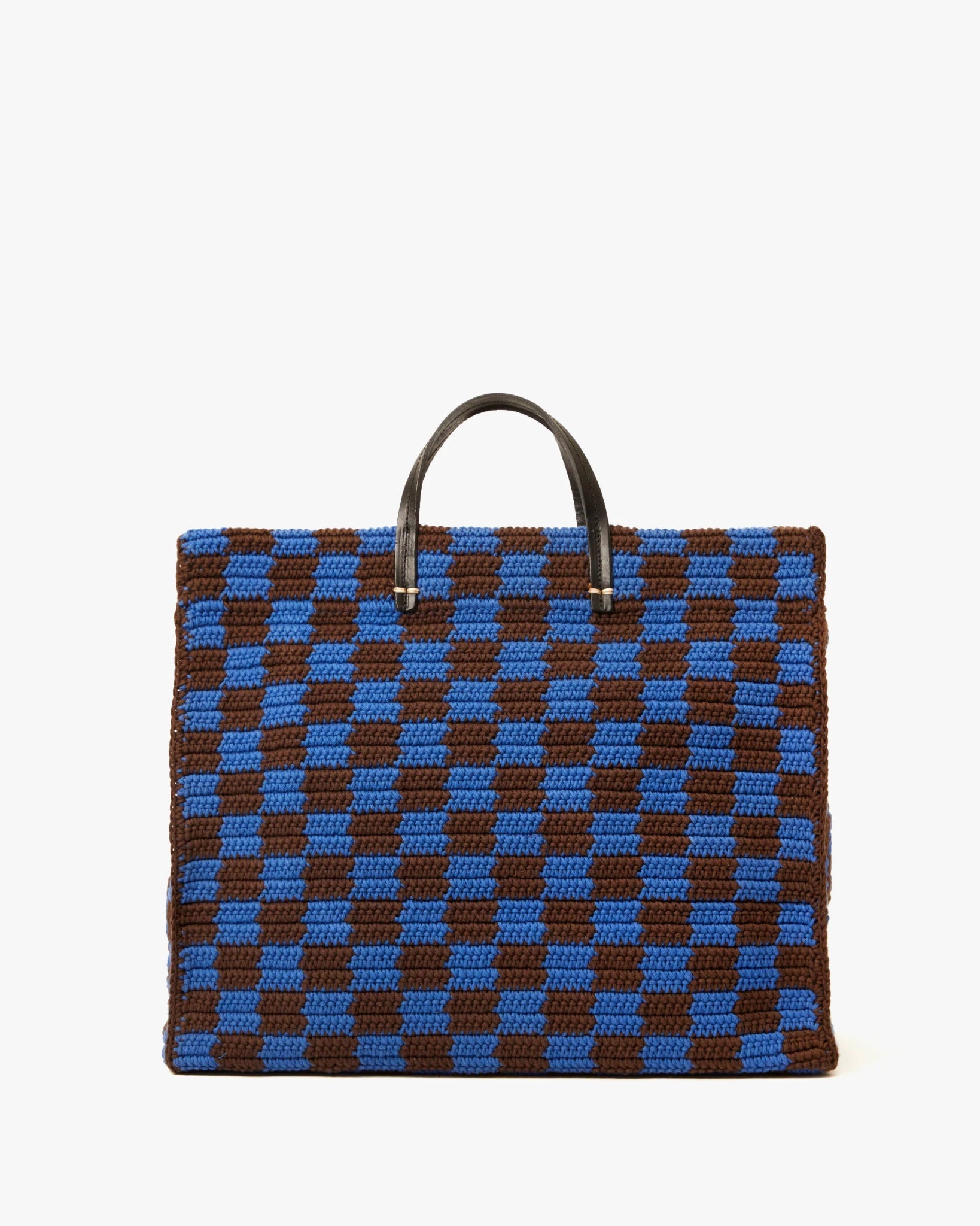 Summer Simple Tote - Blue & Chocolate - The Collective Park City
