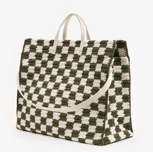 Summer Simple Tote / Olive & Cream Crochet - The Collective Park City