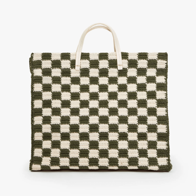 Summer Simple Tote / Olive & Cream Crochet - The Collective Park City