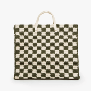 Summer Simple Tote / Olive & Cream Crochet - The Collective Park City