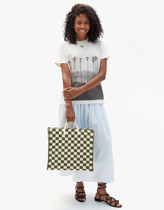 Summer Simple Tote / Olive & Cream Crochet - The Collective Park City