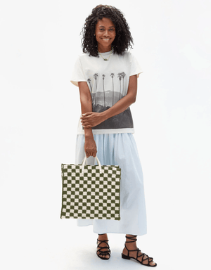 Summer Simple Tote / Olive & Cream Crochet - The Collective Park City