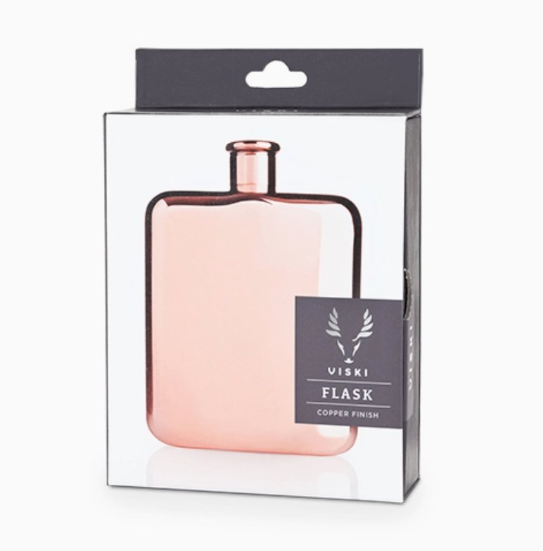 Summit Polished Copper Plated Flask - The Collective Park City
