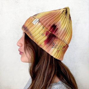 Sunflower Hand - dyed Beanie Hat - The Collective Park City