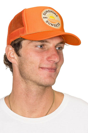 Sunshine & Sunsets Trucker Hat - Orange - The Collective Park City