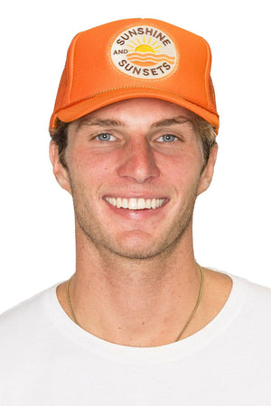 Sunshine & Sunsets Trucker Hat - Orange - The Collective Park City
