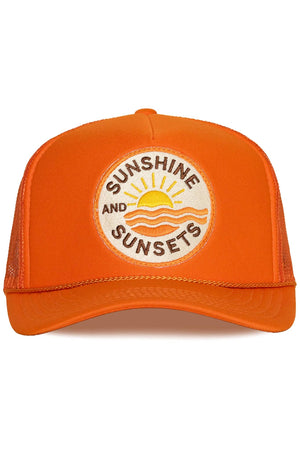 Sunshine & Sunsets Trucker Hat - Orange - The Collective Park City