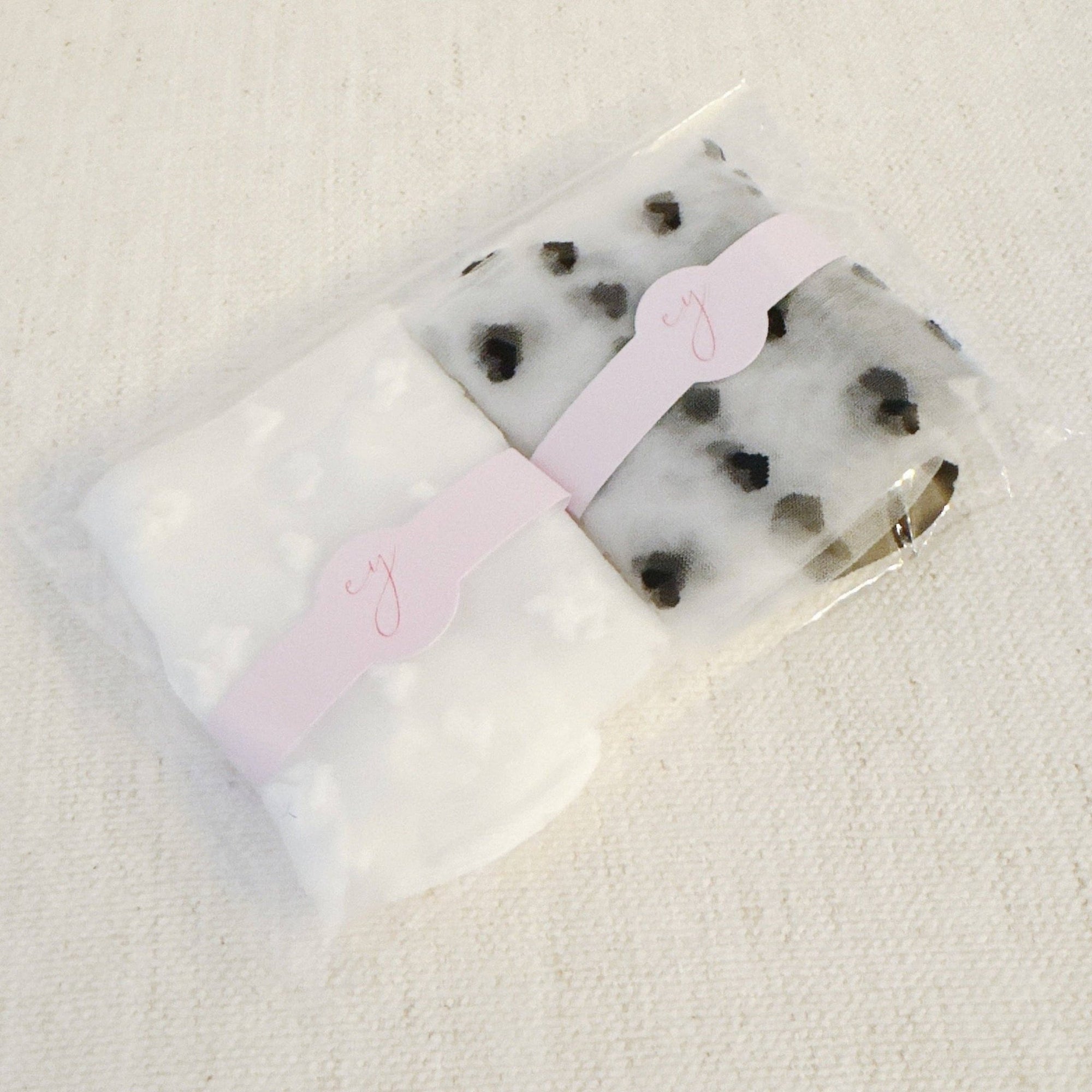 Sweet Hearts Sheer Socks - Set/2: Black/White - The Collective Park City