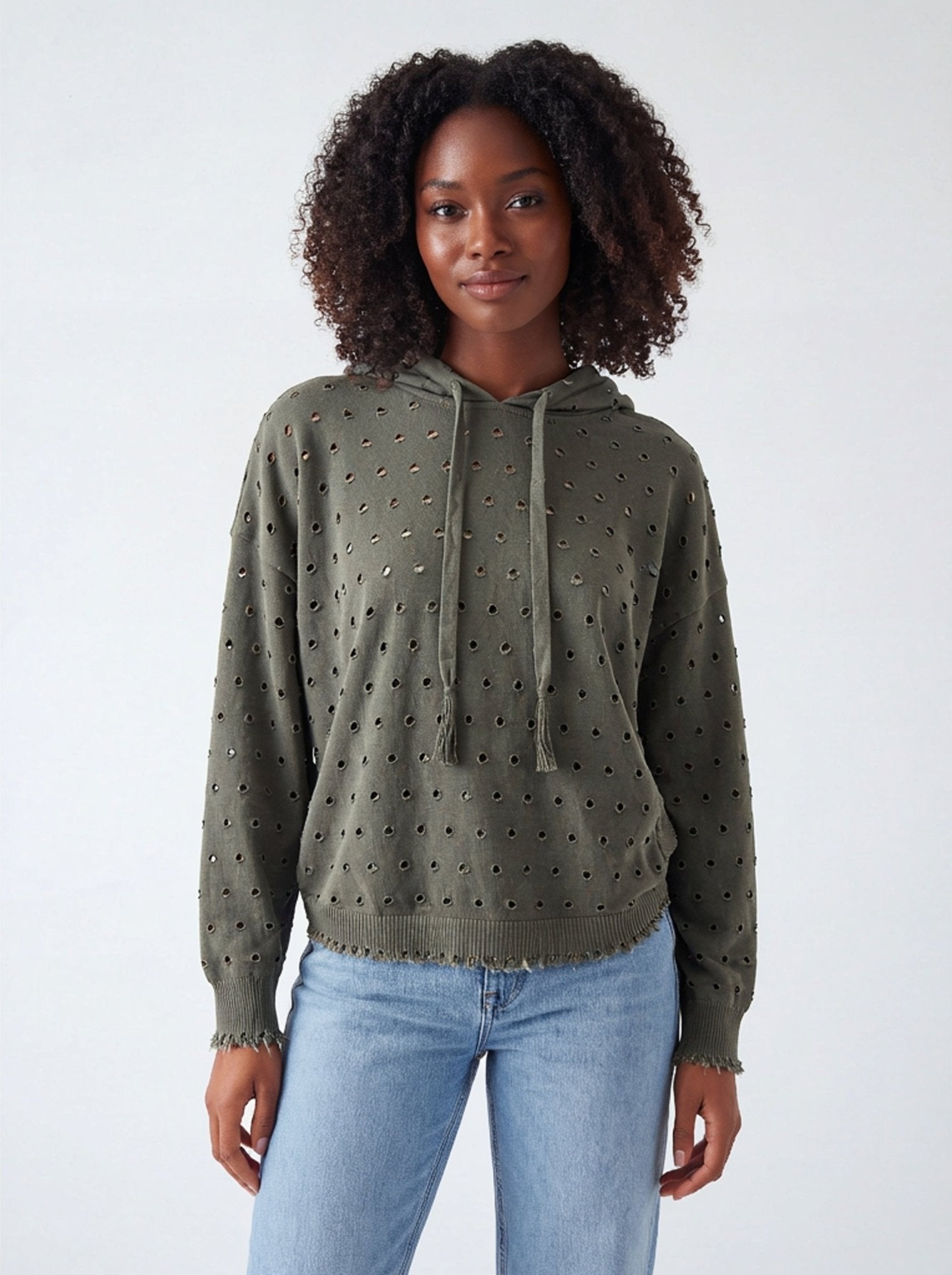 Swiss Cheese Hoodie Sweater - The Collective Park City
