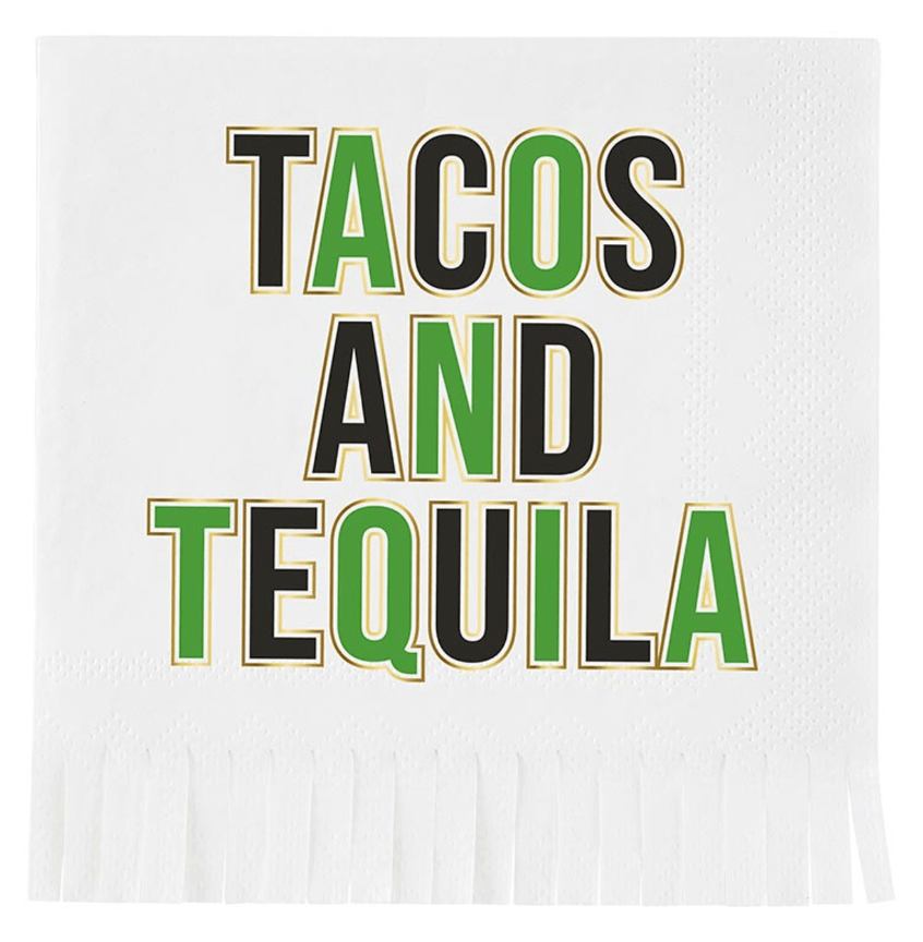 Tacos And Tequila Cocktail Napkin - The Collective Park City