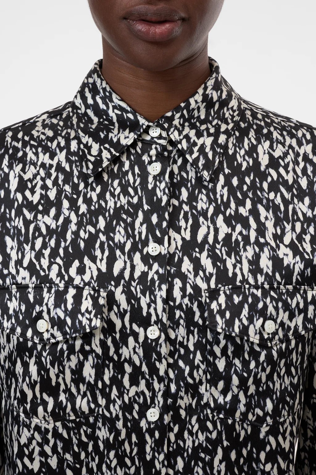 Tailored Button - Down Blouse - The Collective Park City