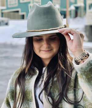 Tall Crown Rabbit Felt Hat - The Collective Park City