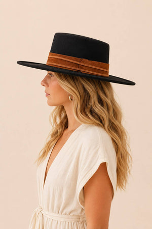 Tasha Boater Crown Hat - The Collective Park City