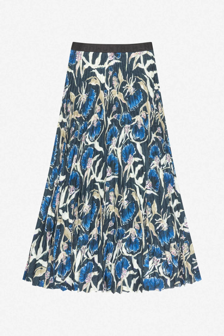 Taulla Midi Skirt - Black Print - The Collective Park City