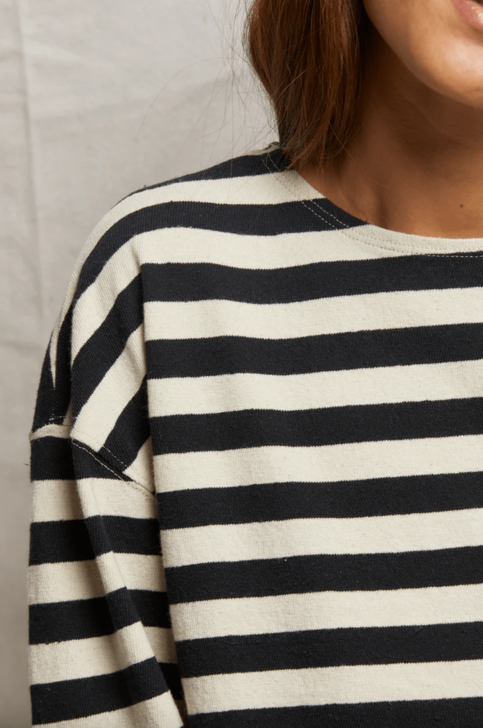 taylor Recycled Cotton Striped L/S Tee - The Collective Park City