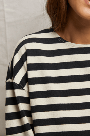 taylor Recycled Cotton Striped L/S Tee - The Collective Park City