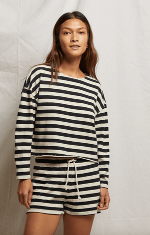 taylor Recycled Cotton Striped L/S Tee - The Collective Park City