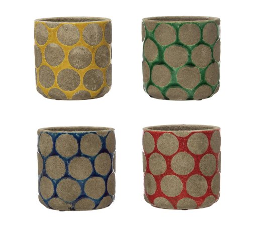 Terra - Cotta Planter with Dots - 4 3/4" - The Collective Park City