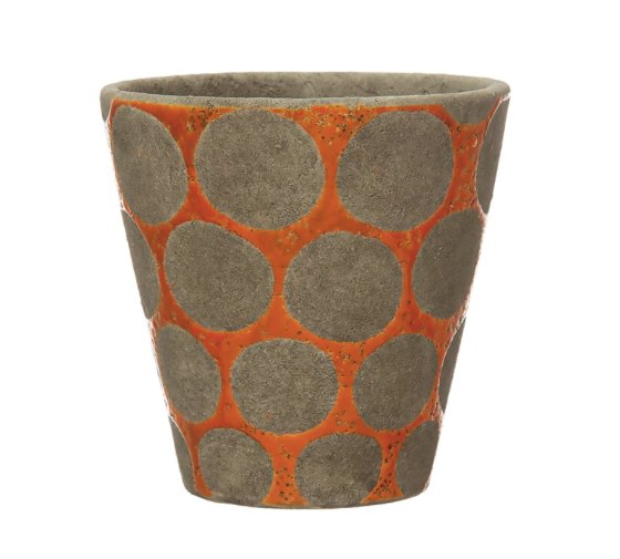 Terracotta Dot Planter - Orange - The Collective Park City