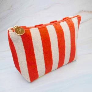 Terry Striped Everything Zip Pouch - The Collective Park City