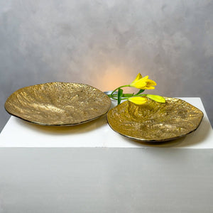 Textured Gold Aluminum Dish - The Collective Park City