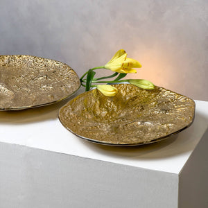 Textured Gold Aluminum Dish - The Collective Park City