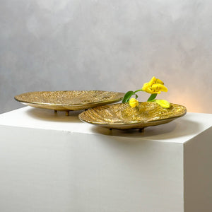 Textured Gold Aluminum Dish - The Collective Park City