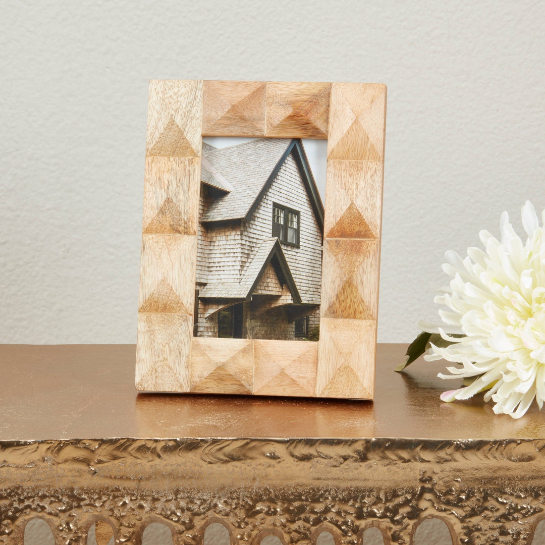 Textured Large Studded Wood Photo Frame - The Collective Park City