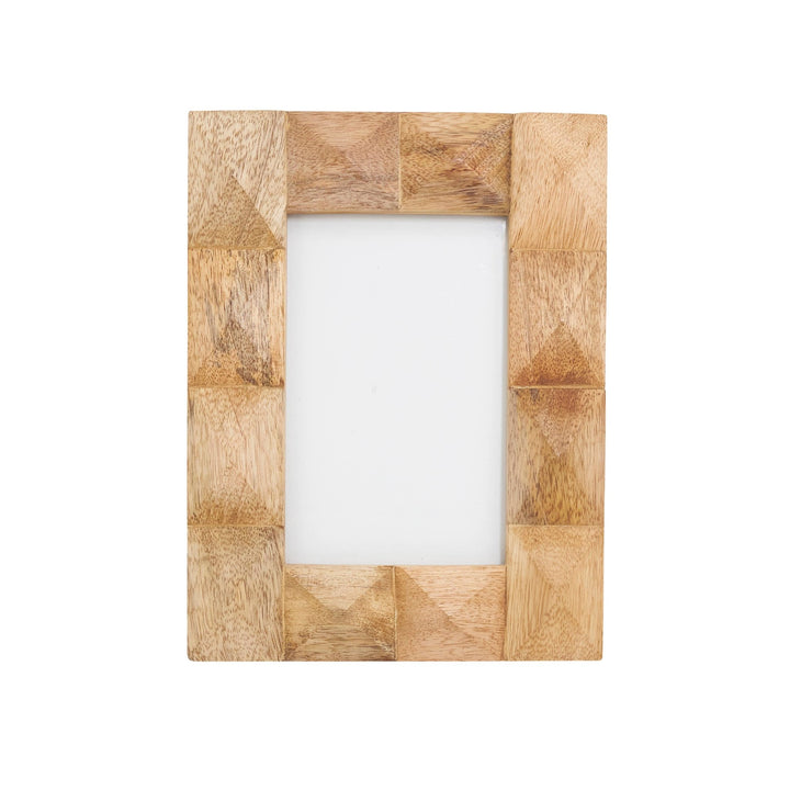 Textured Large Studded Wood Photo Frame - The Collective Park City
