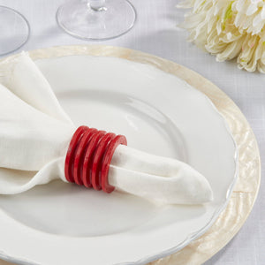 Textured Natural Wood Napkin Ring - The Collective Park City