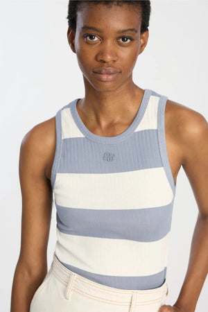 Tezza Tank Top - Blue Stripes - The Collective Park City