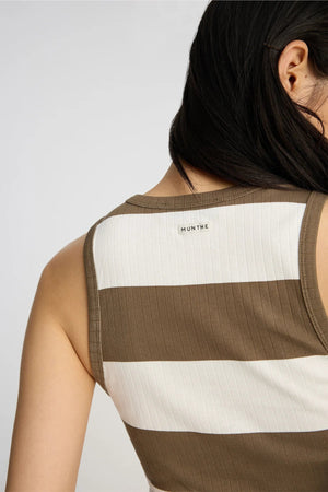 Tezza Tank Top - Mocha Stripes - The Collective Park City
