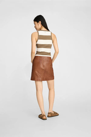 Tezza Tank Top - Mocha Stripes - The Collective Park City
