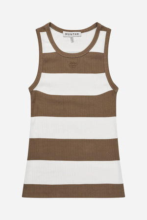 Tezza Tank Top - Mocha Stripes - The Collective Park City