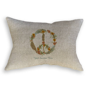 Thanksgiving Peace Sign with Feathers and Location: White Guest Towel / - The Collective Park City