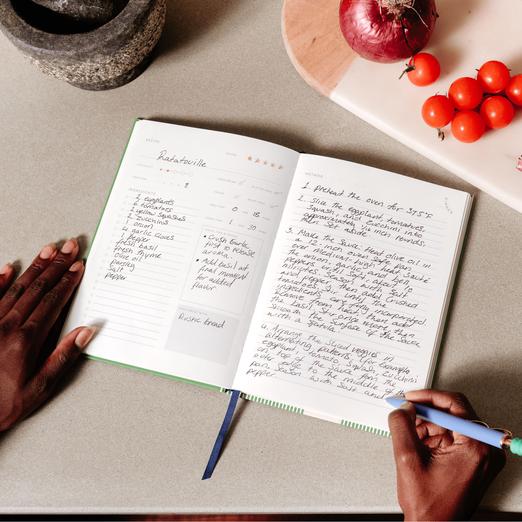 The Vineyard A5 Hardcover Guided Recipe Journal - The Collective Park City