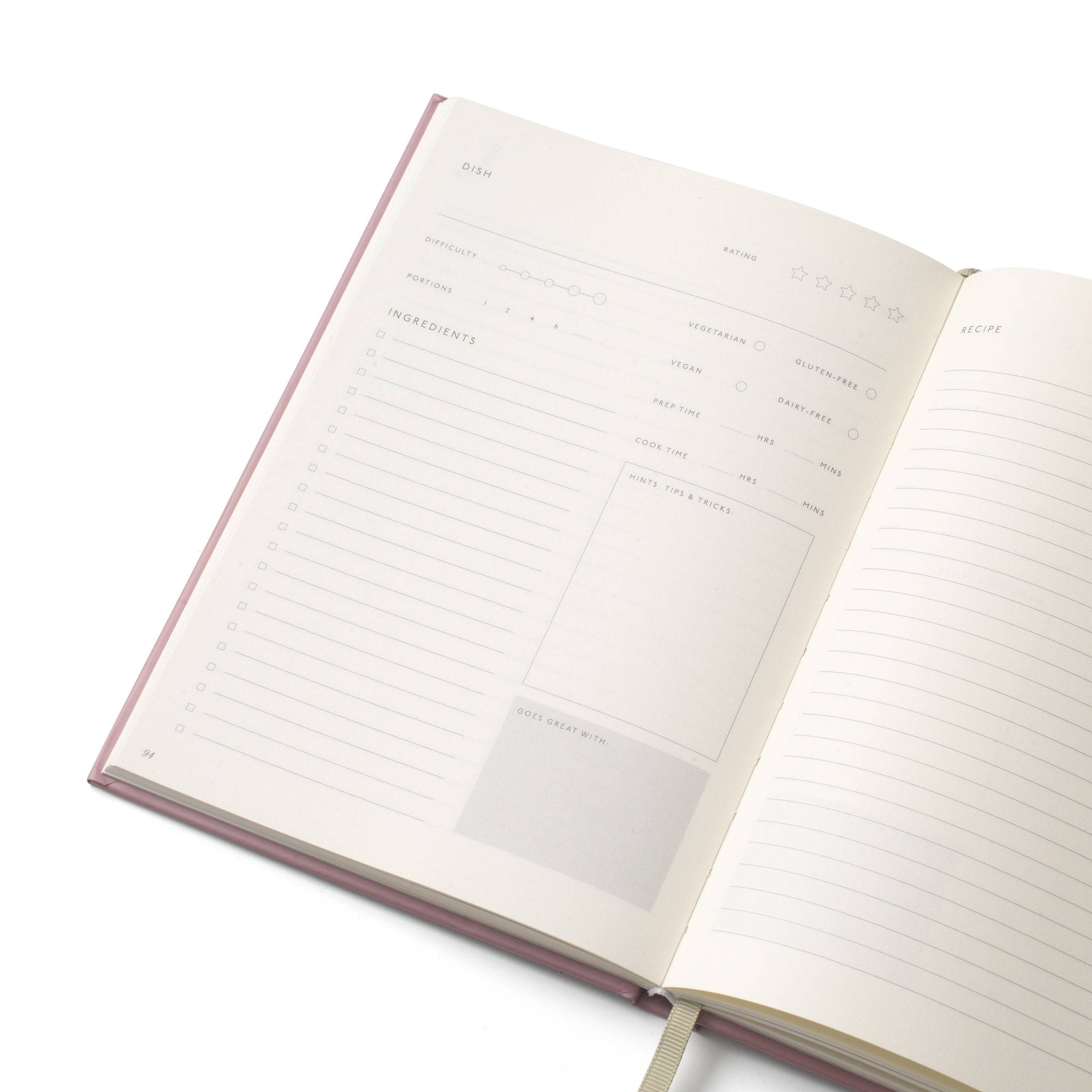 The Vineyard A5 Hardcover Guided Recipe Journal - The Collective Park City