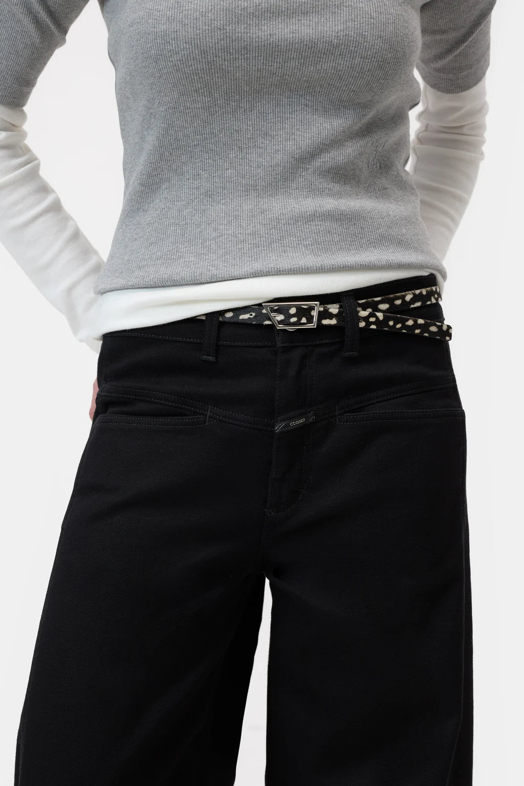 Thin Cowhide Belt - The Collective Park City