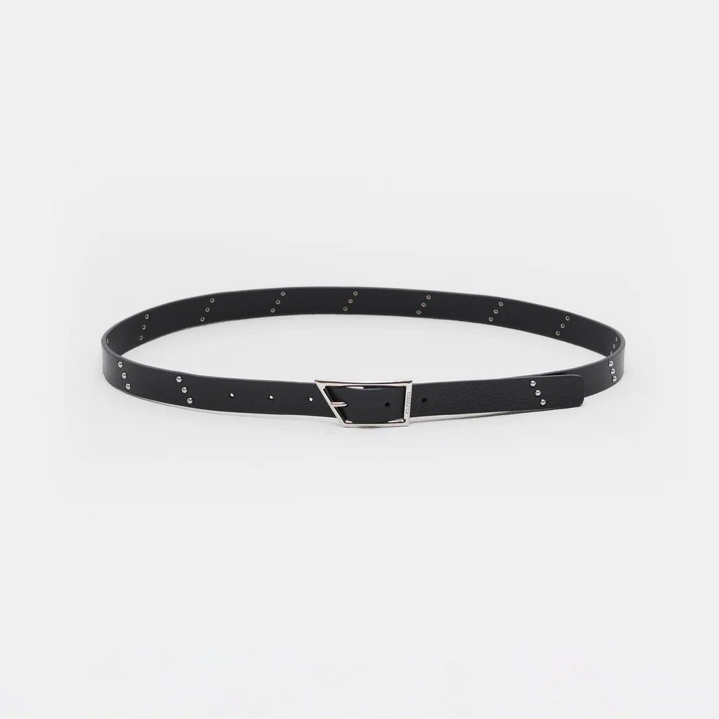 Thin Leather Belt with Studs - The Collective Park City