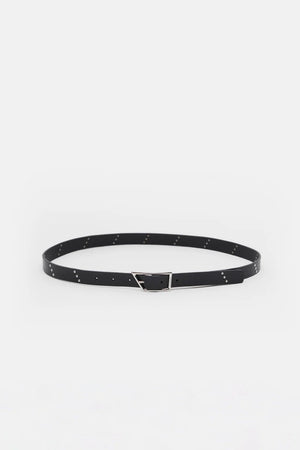 Thin Leather Belt with Studs - The Collective Park City