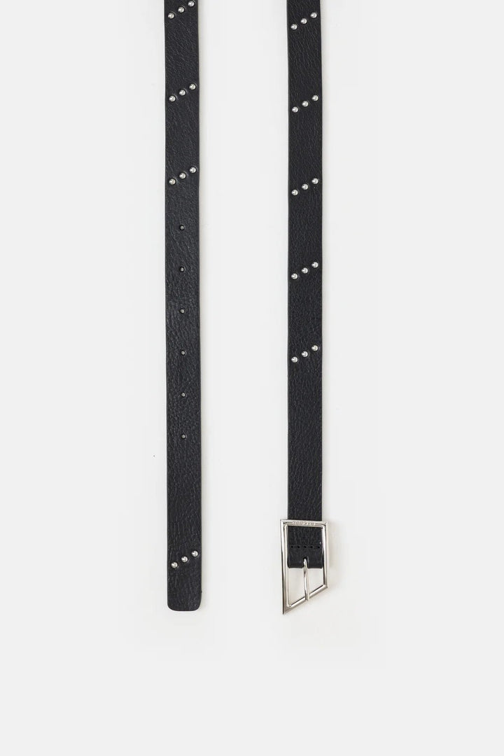 Thin Leather Belt with Studs - The Collective Park City