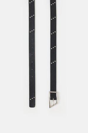 Thin Leather Belt with Studs - The Collective Park City