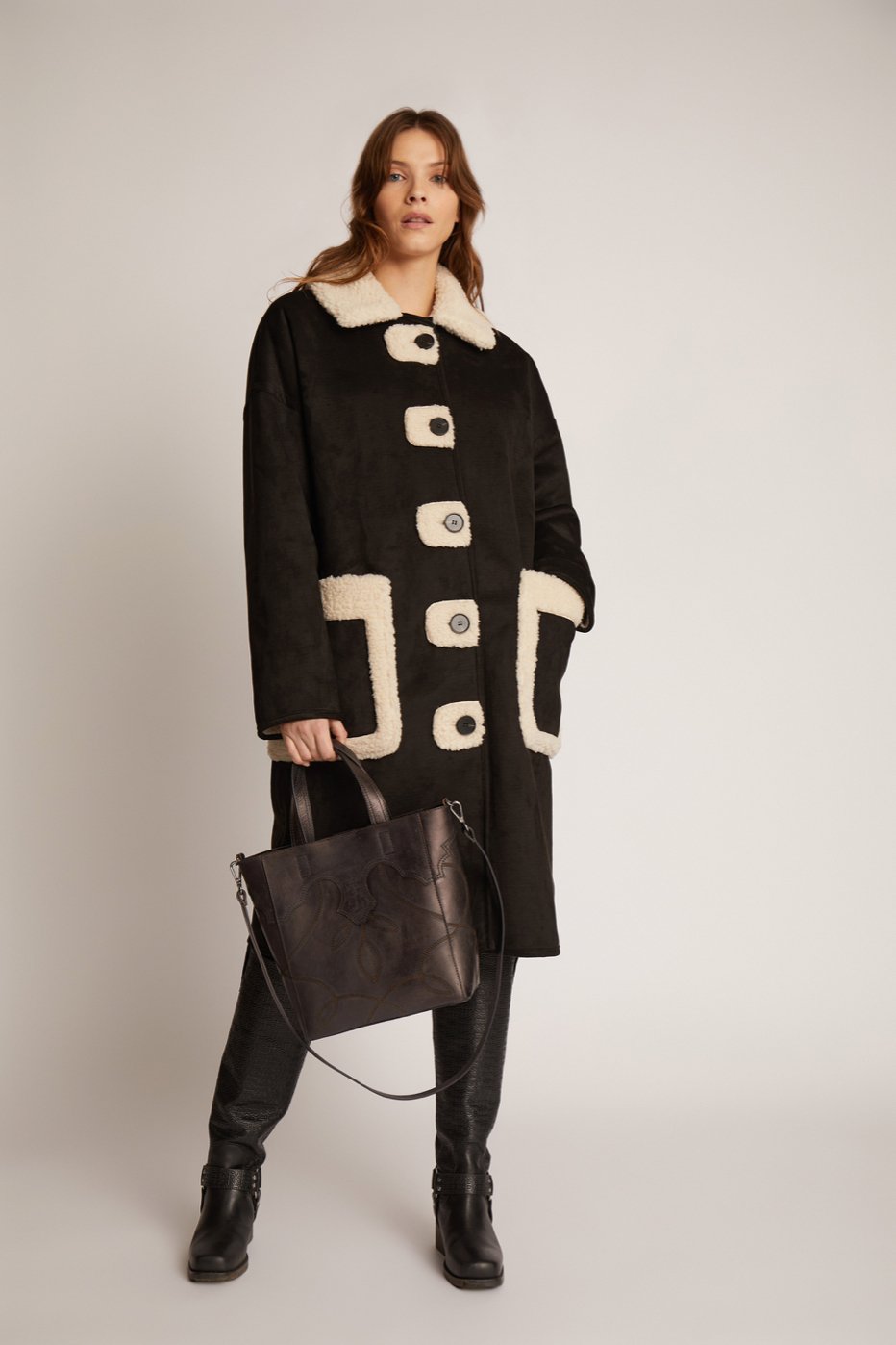 Tibur Shearling Coat - The Collective Park City