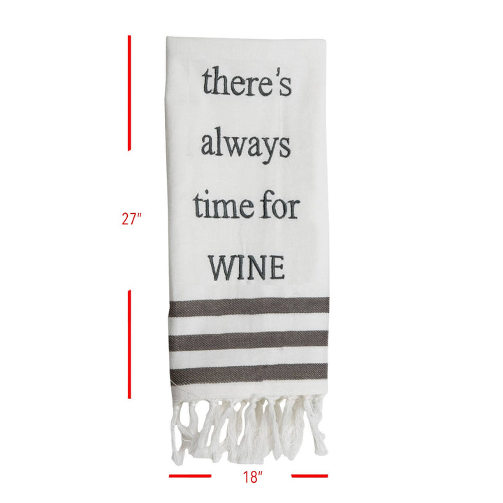 Time For Wine Tea Towel - The Collective Park City