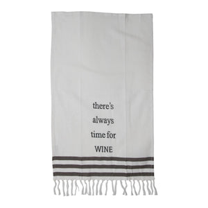 Time For Wine Tea Towel - The Collective Park City
